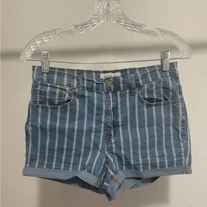 Striped PacSun Jean Shorts